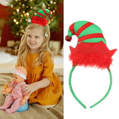 NOLITOY 1stk Elf Glocke Haarreifen Urlaubsfestival Haarschmuck Weihnachtsmann-stirnband Weihnachtsmütze Haarband Für Erwachsene Hut Stirnband Ohr Stirnband Paillettenhut Mini Damen von NOLITOY