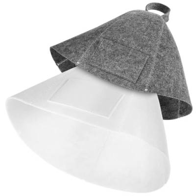 NOLITOY 2 Stück Saunahüte Russische Banya-Hüte Wollfilz-Badehüte Vaporarium-Hüte Duschhauben Für Männer Und Frauen Sauna-Duschbad Dampfbad-Zubehör von NOLITOY