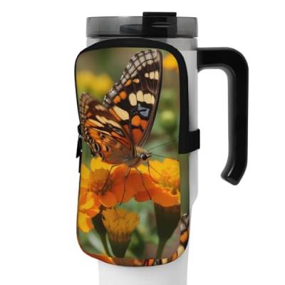 NONHAI Neopren-Wasserflaschen-Beutel für Tasse, Reisebecher, Becherbeutel, Sport-Flaschen-Beutel, Halter, Fitnessstudio, Becher, Zubehör, Hülle für Telefon, Karte, Schlüssel, Schwarz , S von NONHAI