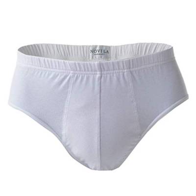NOVILA Herren Sport-Slip - Stretch Cotton, Fein-Single-Jersey, Uni Weiß XL (X-Large) von NOVILA