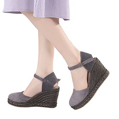 NUUROO Sandalen Damen Sommer,Damen sandalen keilabsatz damen mädchen sandalen schnallenschuhe damen plateau schuhe damen pumps Elegant Lässig Strandsandalen Sommerschuhe von NUUROO