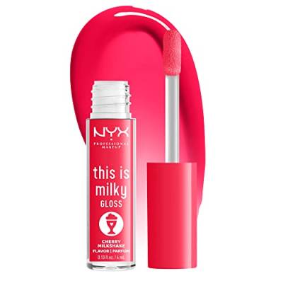 NYX PROFESSIONAL MAKEUP This Is Milky Gloss, Lip Gloss with 12 Hour Hydration, Vegan - Cherry Milkshake (Cherry Pink) von NYX PROFESSIONAL MAKEUP