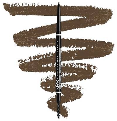 NYX Professional Makeup Augenbrauenstift, Micro Brow Pencil, Beidseitig mit ausdrehbarem Augenbrauenstift und Bürstchen, Vegane Formel, Farbton: Ash Brown von NYX PROFESSIONAL MAKEUP