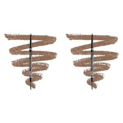 NYX Professional Makeup Augenbrauenstift, Micro Brow Pencil, Beidseitig mit ausdrehbarem Augenbrauenstift und Bürstchen, Vegane Formel, Farbton: Taupe (Packung mit 2) von NYX PROFESSIONAL MAKEUP