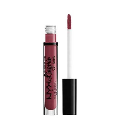 NYX Professional Makeup Lipgloss - Lip Lingerie Gloss, schimmernder Gloss in Nude, für unwiderstehlich volle Lippen, 3, 4 ml, Euro Trash 08 von NYX PROFESSIONAL MAKEUP