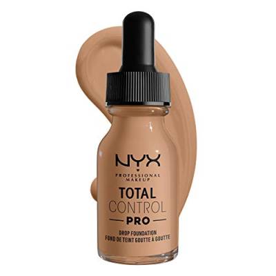 NYX Professional Makeup Total Control Pro Drop Foundation, Flüssiges Make up, Individuelle und aufbaubare Deckkraft, Vegane Formel, True-to-Skin Finish, 13 ml, Farbton: Classic Tan von NYX PROFESSIONAL MAKEUP