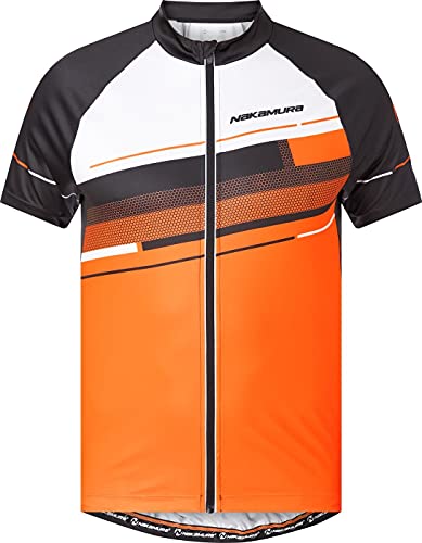 Nakamura Herren Lajos Fahrrad-Trikot, Black/Orange, XL von Nakamura