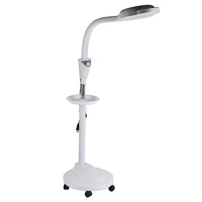 LED-Vergrößerungs-Stehlampe, Höhenverstellbares Beauty-Licht, 8-fache Vergrößerungs-Stehlampe, 360-Grad-Rollständer-Licht Für Tattoo-Hautpflege(EU) von Natudeco