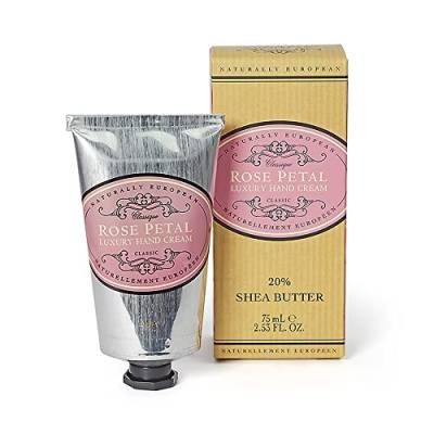 Naturally European Rose Petal Luxury Hand Cream 20% Shea Butter 75ml | Combats Dry Skin For Those Hardworking Hands | Hand Cream, Hand Cream for Very Dry Hands, Shea Butter von THE SOMERSET TOILETRY COMPANY LIMITED