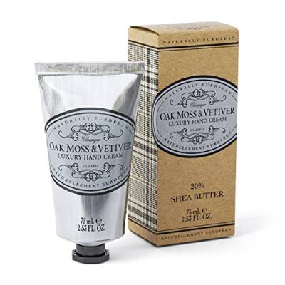 Naturally European Oak Moss and Vetiver Hand Cream, with Shea Butter to Moisturise and Protect Skin, Earthy and Floral Scent, for All Skin Types 75ml von THE SOMERSET TOILETRY COMPANY LIMITED