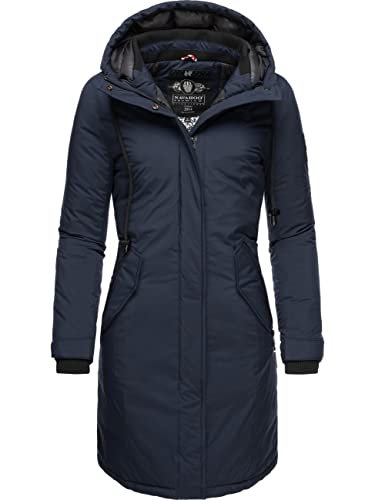 Navahoo Damen Wintermantel Winterparka mit Kapuze Letiziaa Blau Gr. XL von Navahoo