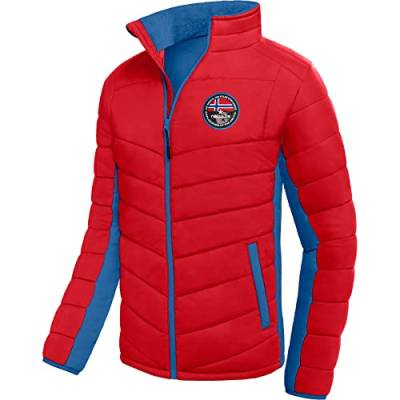 Nebulus Herren Jacke GENIUS, warme Outdoorjacke, praktische & vielseitige Übergangs- & Winterjacke, rot-kobalt - S von Nebulus