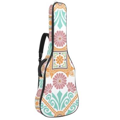 Niaocpwy Art Background Gitarrentasche in voller Größe, gepolsterte Tasche für Akustikgitarre, Gigbag für E-Bass, Konzertgitarre, Mehrfarbig 09, 42.9x16.9x4.7 in, Taschen-Organizer von Niaocpwy