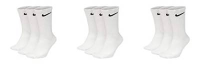 Nike 3 Paar Socken Herren Damen Weiß Grau Schwarz Tennissocken Sportsocken Sparset SX7664 Größe 46-50 von Nike