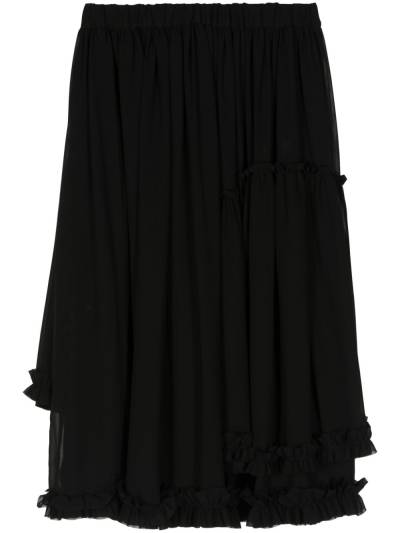 Noir Kei Ninomiya ruffled layered design skirt - Schwarz von Noir Kei Ninomiya