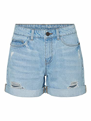 Noisy May NOS DE Damen NMSMILEY NW Dest VI062LB BG NOOS Shorts, Light Blue Denim, XS von Noisy may