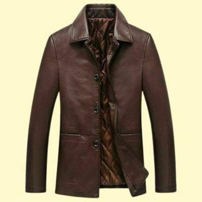 Noorani Herren Braun Leder Blazer | Handgefertigter Herren-Formeller Lederblazer Ledermantel Für Langer Ärmel Anzug Mantel von Nooranileather