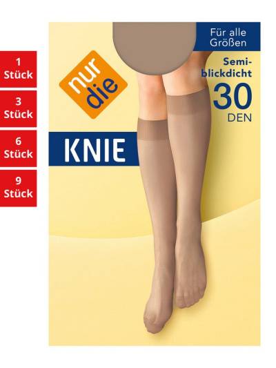 Nur Die Kniestrümpfe 30 DEN Damen (1er/3er/6er/9er Pack, 1-Paar) Knie-strümpfe thermo-socken overknee von Nur Die