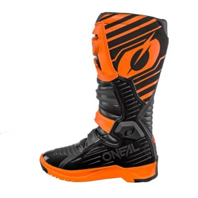 O'NEAL Motocross Stiefel RMX Boot EU I Enduro Motorrad I Ergonomische Motorradschuhe Herren & Damen mit Anti-Rutsch Sohle I Schwarz-Orange I Größe 44 von O'NEAL