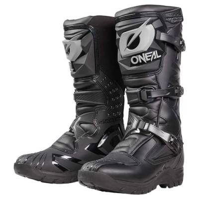 O'NEAL | Motocross-Stiefel | MX Enduro | Innerer Knöchel-, Fuß- & Schaltzonenschutz, Perforiertes Innenfutter | Boots RSX Adventure V.24 | Erwachsene | Schwarz | Größe 44 von O'NEAL