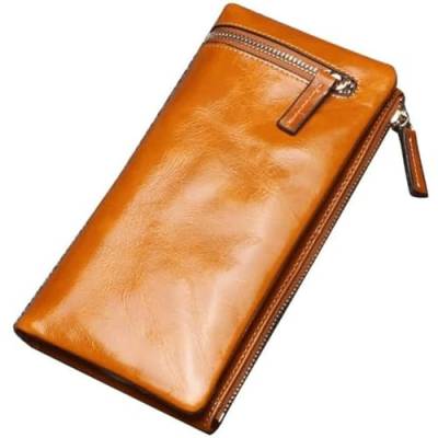 ONEEL Geldbörse VGroße Kapazitätsbrieftasche mit Mehreren Kartenfächern, Reißverschlussfach, Klassische Geldbörsen, Elegante Lange Damen-Münzfach-Retro-Geldbörsen Privat von ONEEL