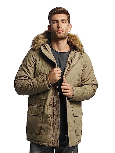 ONLY & SONS Herren onsSIGURD Parka Jacket Mantel, Beige (Lead Gray), Large von ONLY & SONS