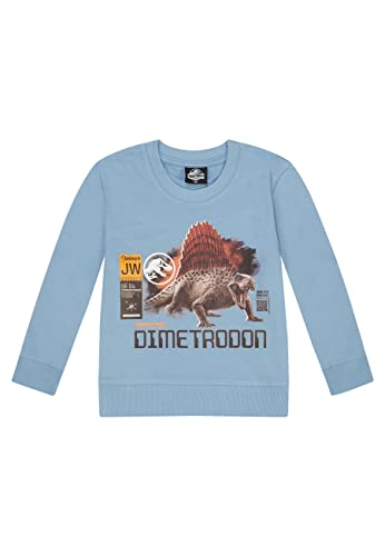 ONOMATO! Jurassic World Dimetrodon Sweatshirt Pullover Pulli Sweater Hell-Blau, Größe Kids:128 von ONOMATO!