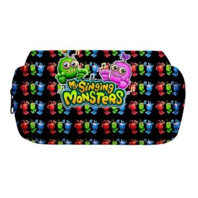 OSRDFV My Singing Monsters Fashion Stationery Pencil Case Expandable Pen Bag Cartoon Stationary Supplies with Zippers Girls Boys and Adults, My Singing Monsters Federmäppchen – 05, Kosmetikkoffer von OSRDFV