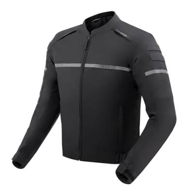 OZONE MOTO Rider Motorradjacke Herren | Textil | Ellbogen und Schulterprotektoren Stufe 1 | Rückenprotektortasche | Abnehmbar Wasserdichtes Thermofutter | 3 Belüftungskanäle von OZONE MOTO