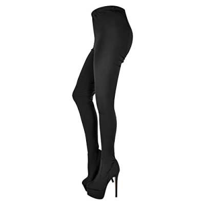 Only maker Damen Fashion Stiefel Plateau Chap Boots Stiletto Leggings High Heels Stretch Overknee Absatzschuhe Schwarz 38 EU von Only maker