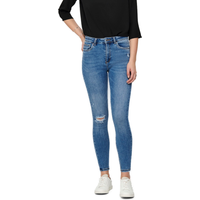 Only Damen Jeans ONLMILA HW SK ANK DNM BJ139944 - Skinny Fit - Blau - Medium Blue Denim von Only