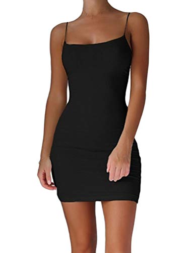 Onsoyours Sommer Elegante Damen Leibchen Sleeveless Beiläufige Tägliche Party Beach Holiday Mini Kleid Mode Kleid Schwarz 40 von Onsoyours