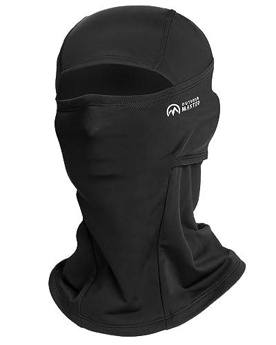 OutdoorMaster Skimaske, Winter Balaclava Gesichtsmaske für Männer & Frauen, Winddicht & UV-Schutz Atmungsaktive Schal Maske für Skifahren, Snowboarden, Radfahren - Schwarz von OutdoorMaster