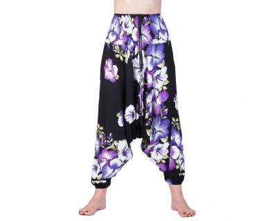 PANASIAM Relaxhose Aladinhose Butterfly Haremshose aus 100% natürlicher Viskose Pumphose für Damen bequeme Freizeithose Pluderhose von PANASIAM