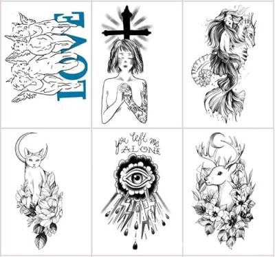 Saft-Aufkleber für Männer und Frauen künstliche Kräuter-Tattoos temporäre Tattoo-Aufkleber wasserfest und unauslöschlich von PEKNUX