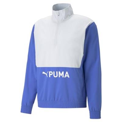 PUMA Fit Heritage Woven Trainingsjacke Herren blau/hellgrau, S von PUMA