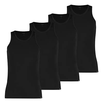 PUMA Herren Basic Tank Tops Unterhemden 100000891 4er Pack, Artikel:-001 Black, Wäschegröße:L von PUMA