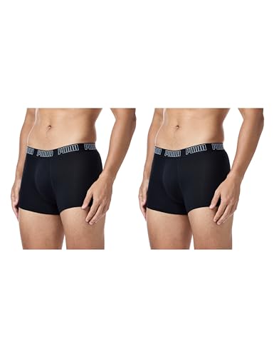 PUMA Herren Shortboxer Basic Unterhosen 4er Pack 521025001 (Black (001), M) von PUMA