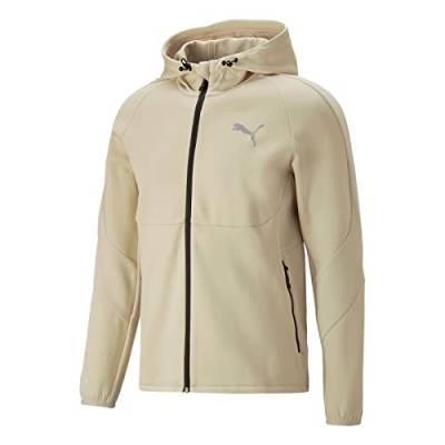 PUMA Herren Sweatjacke Trainingsjacke evoStripe Full-Zip Hoodie, Farbe:Beige, Artikel:-88 Granola, Größe:XL von PUMA