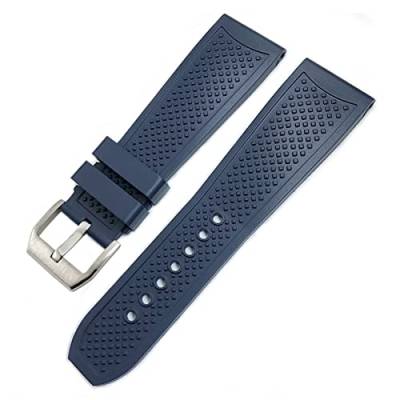 PURYN Gummi-Uhrenarmband, 22 mm, 24 mm, 23 mm, passend für Calibre de Cartier Tank Solo Santos de, wasserdichtes Silikon-Uhrenarmband, Schmetterlingsschnalle, 24 mm, Achat von PURYN