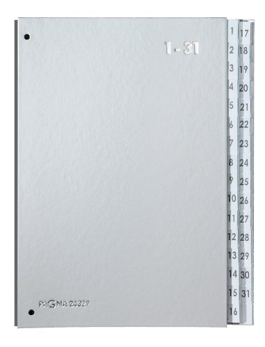 Pagna Pultordner (Pultmappe, 32 Fächer, 1-31) Silber Color von Pagna