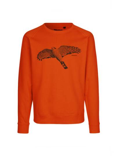 Peaces.bio - handbedruckte Biomode Bio Herren-Sweatshirt Sperber von Peaces.bio - handbedruckte Biomode