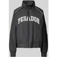 Pegador Trainingsjacke mit Label-Print Modell 'BULMAN' in Black, Größe L von Pegador