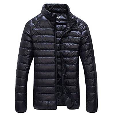 Leichte Daunenjacke Mit Kapuze Herren Daunenmantel Steppjacke Daunen Winterjacke Herren Leicht Männer Down Jacket Lightweight Dicke Daunenjacken Winterjacken Steppjacken Winter Sportliche Warm Schwarz von Pengniao