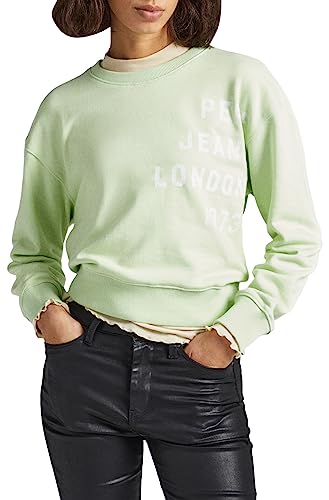 Pepe Jeans Damen Alanis Sweatshirt, Green (Bleach Green), M von Pepe Jeans