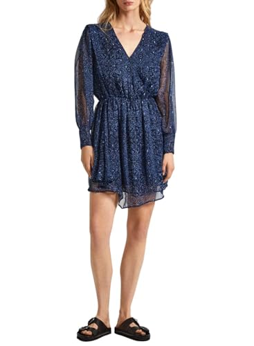 Pepe Jeans Damen Camille Kleid, Blau (Dulwich Blue), S von Pepe Jeans