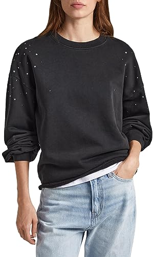 Pepe Jeans Damen Caroline Sweatshirt, Black (Black), L von Pepe Jeans