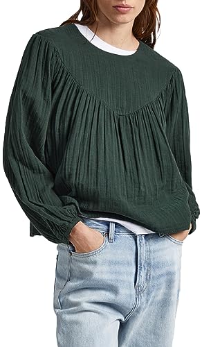 Pepe Jeans Damen Inna Blouse, Green (Regent Green), XS von Pepe Jeans