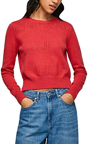 Pepe Jeans Damen Tierney Long Sleeves Knits, Red (Studio Red), S von Pepe Jeans