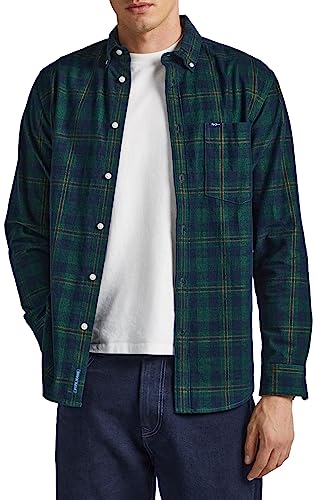 Pepe Jeans Herren Cale Shirt, Green (Regent Green), S von Pepe Jeans